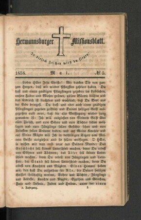 No. 5. Mai. 1858.