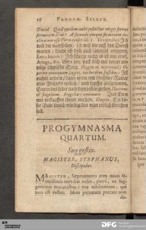 Progymnasma Quartum. Suggestio.