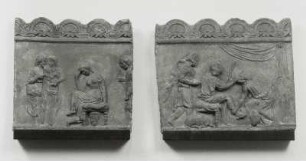 Die Rückkehr des Odysseus nach Ithaka: Eurykleia und Odysseus (sog. Campana-Relief) : Terrakottareliefs "Die trauernde Penelope" und "Eurykleia und Odysseus" (1. Jh. v. Chr.)