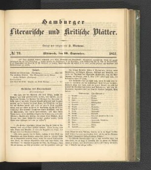 No. 73. 10. September 1851