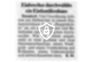 Einbrecher durchwühlte ein Einfamilienhaus