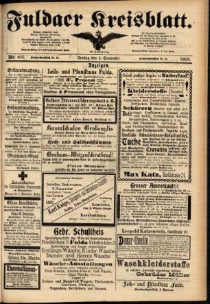 Zweite Ausgabe vom Freitag, den 04. September 1903.