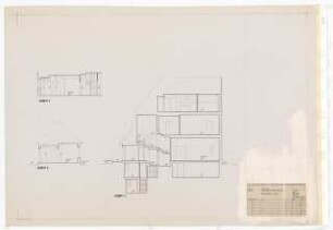 Landhaus Weber, Berlin-Nikolassee Umbau: Schnitte, 1:50