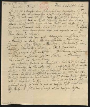 Brief an Aloys Fuchs : 28.10.1832