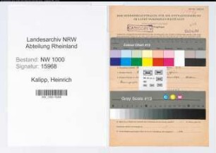 Entnazifizierung Heinrich Kalipp, geb. 03.01.1903 (Zollsekretaer)