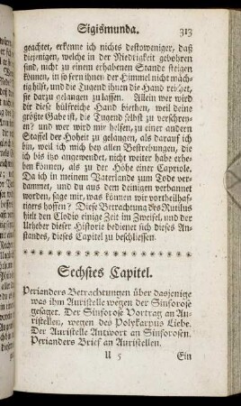Sechstes Capitel. - Zehntes Capitel.