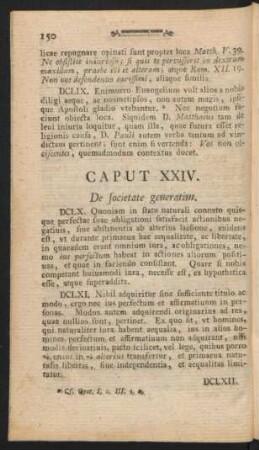 Caput XXIV. De societate generatim.