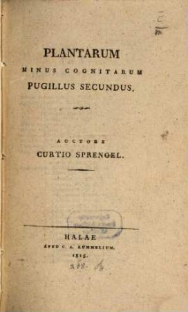 Plantarum minus cognitarum pugillus, 2