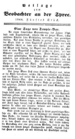 Beilage zum Beobachter an der Spree. 1844. 5. Stueck