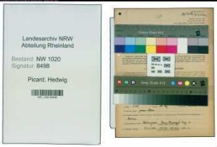 Entnazifizierung Hedwig Picard , geb. 03.02.1896 (Fabrikant)