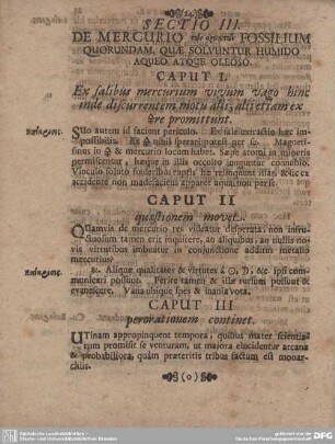 CAPUT III perorationem continet.