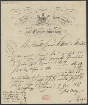 Brief an B. Schott's Söhne : 07.07.1835