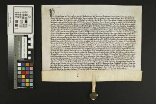 Ibersheim: Vergleich zwischen den Brüdern des Deutschen Hauses zu Koblenz und dem St. Paulsstift zu Worms wegen des Hubgerichts zu Ibersheim