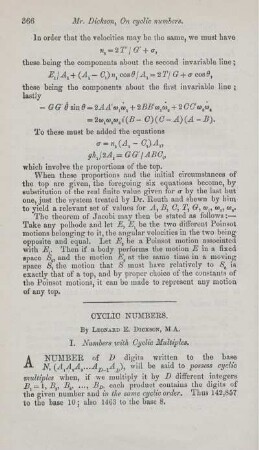 Cyclic numbers.