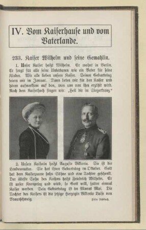 IV. Vom Kaiserhause und vom Vaterlande