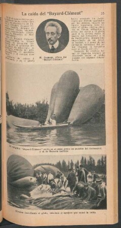 La caída del "Bayard-Clément"