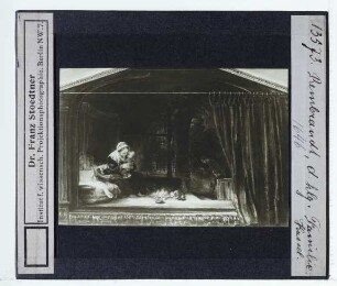 Rembrandt, Die Heilige Familie mit dem Vorhang (Kassel GAM GK 240)
