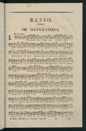 1-15, Basso. VIII Offertoria. - VIII Gradualia