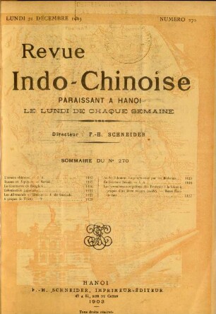 Lundi 21 Décembre 1903. Numéro 270