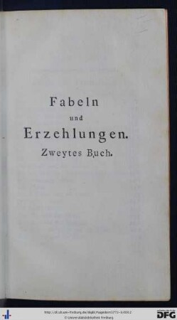 Fabeln und Erzählungen. Zweytes Buch.