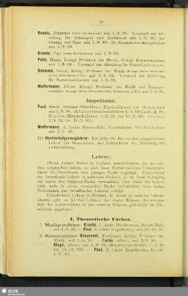 I. Theoretische Fächer