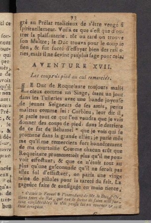 Aventure XVII. Les coups de pieds au cul remerciés.