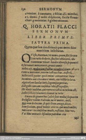 Q. Horatii Flacci Sermonum