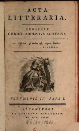 Acta litteraria. 4. 1767