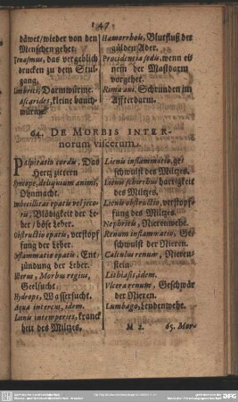 64. De Morbis Internorum viscerum