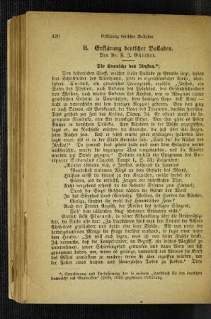 Erklärung deutscher Balladen