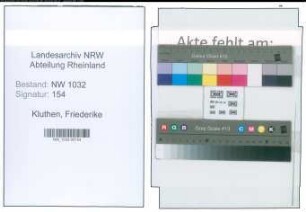 Entnazifizierung Friederike Kluthen , geb. 08.07.1905 ()