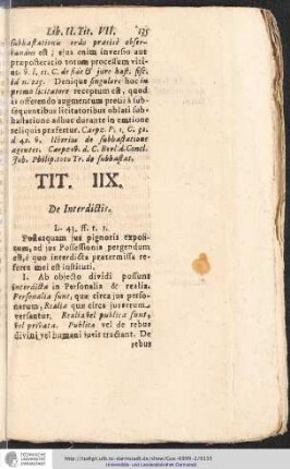 LIB. II. TIT. IIX. De Interdictis