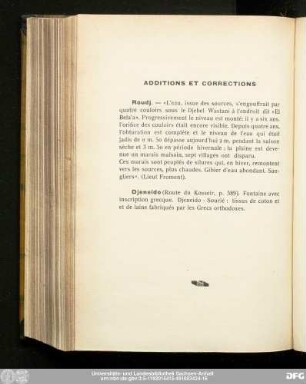 Additions Et Corrections