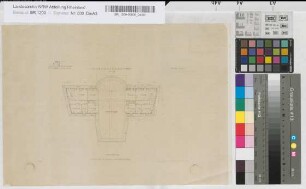 Empfangsgebäude [Bahnhof] Mülheim-Eppinghofen, Blatt~5: Grundriß Dachgeschoß, M.~1:100 [verkleinert 1:2]