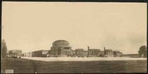 Kunstakademie und projektiertes Museumsgebäude, Düsseldorf: Perspektivische Ansicht
