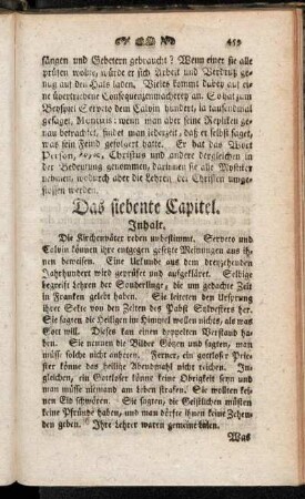 Das siebente Capitel.