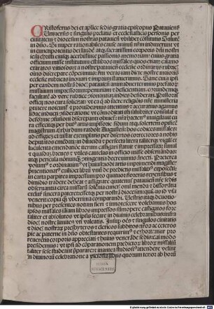 Missale Pataviense : Mit dem Mandat von Christoph von Schachner, Bischof von Passau, Passau 4. 6. 1493. Titel- und Kanonholzschnitt von Hans Burgkmair