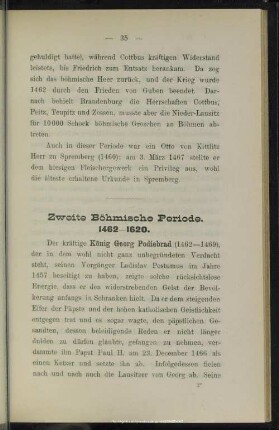 Zweite Böhmische Periode 1482 - 1620
