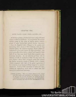 Chapter VIII. Alpine plants - Hardy ferns - aquatics, etc.