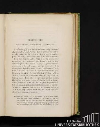 Chapter VIII. Alpine plants - Hardy ferns - aquatics, etc.