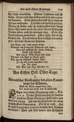 Am Ersten Heil. Oster-Tage. - Am Sonntage Cantate.