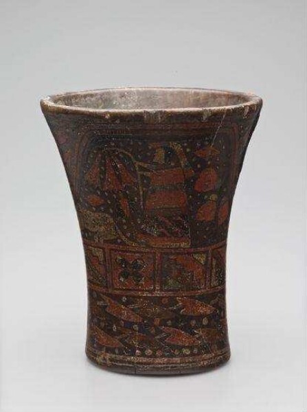 Keru beaker, depicting the Inca and his wife, La Coya