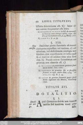 Titulus XVI. De Dotalitio.