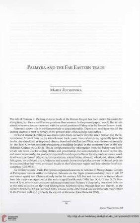 12: Palmyra and the far eastern trade
