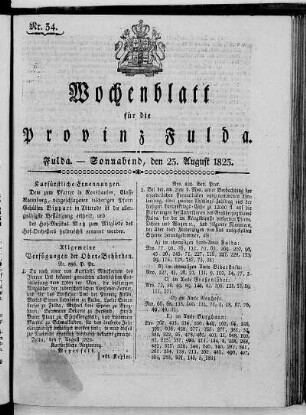 Nr. 34, Ausgabe vom 23. August 1823