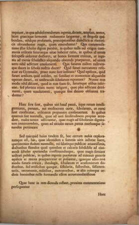 Commentatio I. qua de scholarum realium pretio et usu disserit