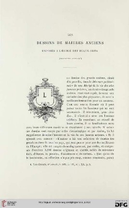 2. Pér. 20.1879: Les dessins de maîtres anciens exposés à l'École des Beaux-Arts, 3