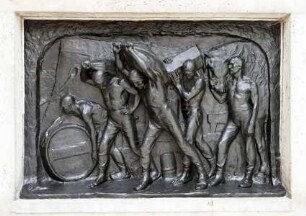 Reliefs zur Erinnerung an Abbes soziales Werk — Hafen