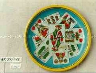 Blechuntersetzer (Abbildung von Spielkarten)