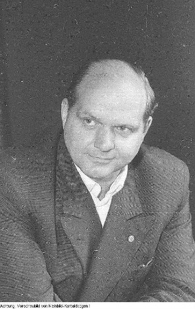 Dresden. Stadtverordnete. Walter Münchenhagen (1. Sekretär der SED-Stadtleitung Dresden) als Stadtverordneter, 1958
